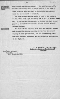 Shire of Blackburn and Mitcham specification and standard for reconstruction of sections of Canterbury Road