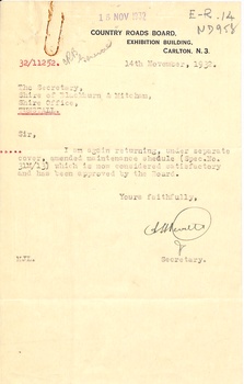 Sample of our Collection of particulars of maintenance works .