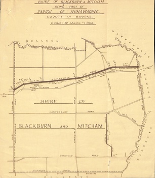 Map of roads on which Country Roads Board funds were spen