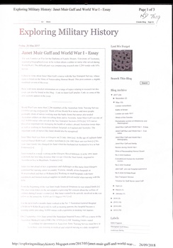 History of the life of Janet Muir Gaff