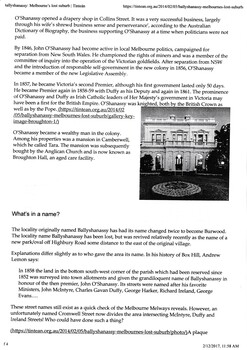 An article about Ballyshanassy, the former name for Burwood, p2/3