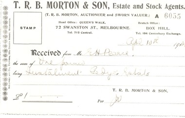 Legal record - Ephemera, E. H. Pearce, 1920