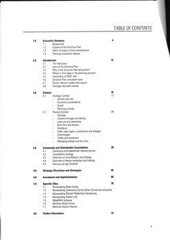 Mitcham Stategy Plan 2008 ,Table of Contents