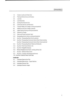 Mitcham Strategy Plan 2008, Table of Contents