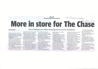 Article, Forest Hill Chase, 2019