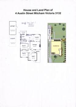 Land Plan of 4 Austin St Mitcham