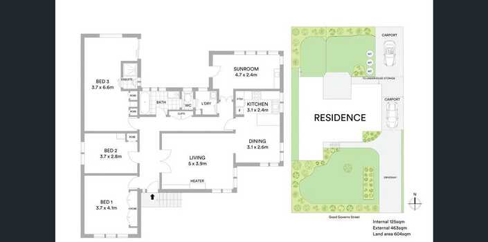 Specification floor plan documents for the erection of a house at 27 Good Governs Street, Mitcham