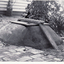 Black and white photo of well at rear of original Blackburn Post Office.