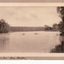 Black and white postcard titled 'Lake - Deaf Mutes Home, Blackburn'.  Scene shows two boats on Blackburn Lake.