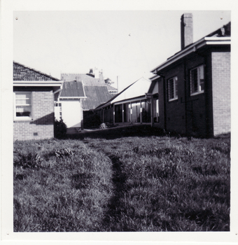 B/W photo of dormitory wing of Adult Deaf & Dumb Home in Central Road, Blackburn.  Demolished 1972