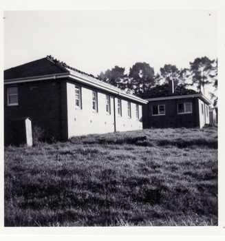 B/W photo of rear of dormitory wings of Adult Deaf & dumb Home in Central road, Blackburn.  Demolished 1972
