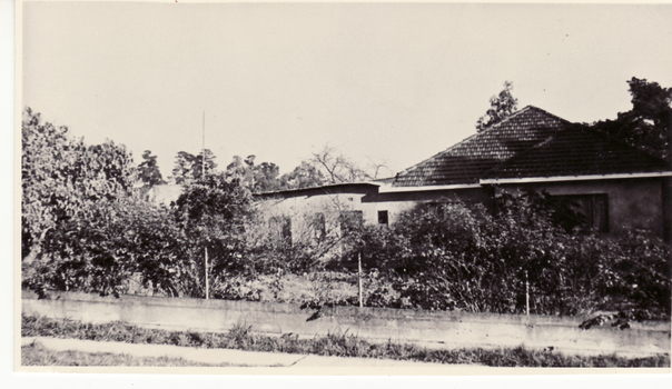 Black and white photo of house in North Blackburn incorporating part of the Slater family  perfume distillery.