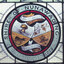 Shire of Nunawading Coat of Arms stained glass window.