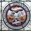 Shire of Nunawading Coat of Arms stained glass window.