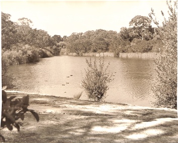 Black and white photo of Blackburn Lake