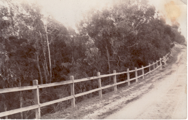 Photograph - Postcard, Post and rail fence, Blackburn