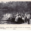 Black and white photo of Adult Deaf Society picnic on the Blackburn Lake.