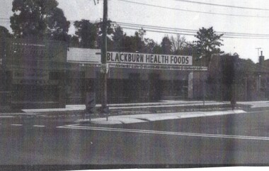 B/W strip photo of Railway Road Blackburn.