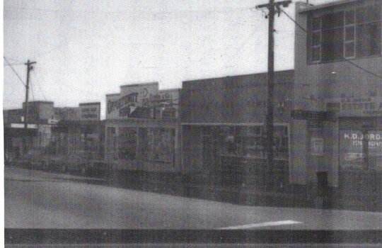 B/W strip photo of Railway Road Blackburn.