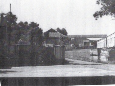  B/W strip photo of Railway and Blackburn Roads and entrance 
