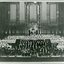 Black and white photo of Mitcham Choral Society, as part of the Wesley Festiva