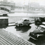 Black and white photo of snow falling in Mitcham looking north August 1951.