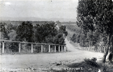 Black and white photograph of Boronia Road Vermont.
