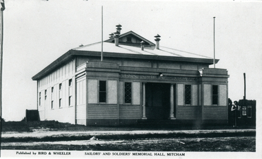 Photograph - Black and white photo, Memorial Hall Mitcham