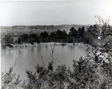 Photograph, Dam on Clem Livermore's property in Morack Road