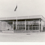 Black and white photo of new Blackburn Post Office on opening day.
