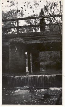 Black and white photo of bridge, Lake Road, Blackburn