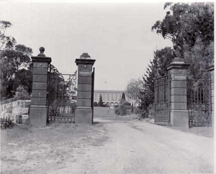 Whitefriars Seminary showing the main gates.