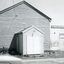 Black and white photo of Guide & Scout Hall, Britannia Street, Mitcham which served as 'Home' for Mitcham's Scouts, Guides, Cubs and Brownies for many years.