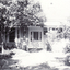 Black and white photo of Station Master's House, Station Street, Mitcham - was immediately alongside railway line - is now carpark.