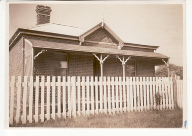 Black and white photo of one of the first houses in Cottage Street, Blackburn. 