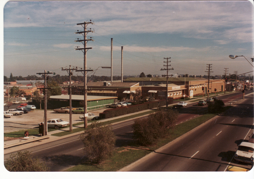 Coloured photo of Cottee's Factory, Whitehorse Road, 