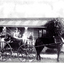 Black and white photo (2 copies) of horse drawn 