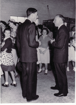 Black and white photo of Mr. Roger de Stoop with Prince of Luxembourg