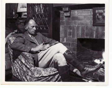 Black and white photo of Gerald W. Brocklesby.  History of his life with photo