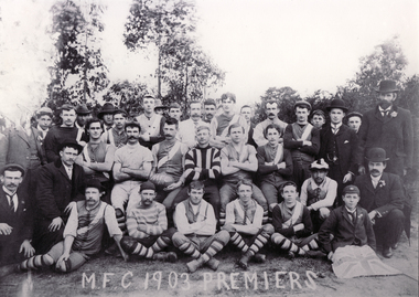 Black and white photo of Mitcham Football Club 1903 