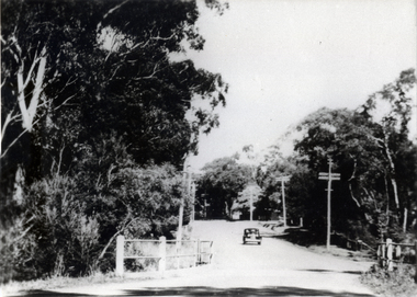 Blackburn Road Blackburn showing a bridge and one car.