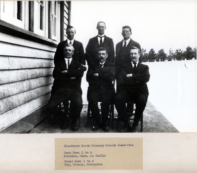 Black and white photo of Blackburn South State School Committee