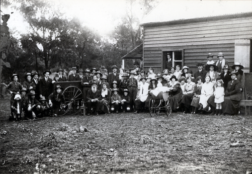 Photo of official opening of Scout Hall in Lake Road, Blackburn in 1919.