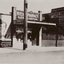 Black and white photo of war time pharmacy in Mitcham