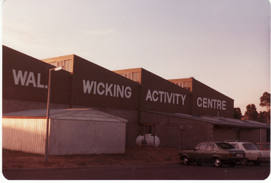 Coloured photo of Wal. Wicking Activity Centre, Blackburn South High School. Opened 1978.