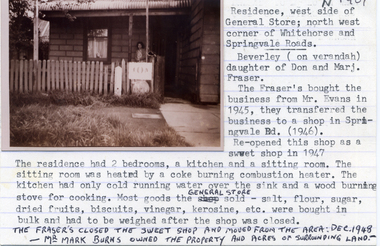 Photograph, Residence attached to General Store, Nunawading, C. 1946 - 1948