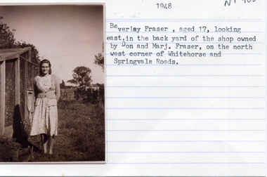Photograph, Beverly  Fraser, 1948