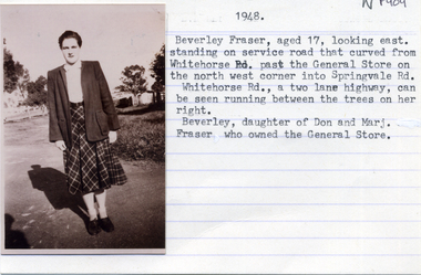 Photograph, Beverly Fraser, 1948