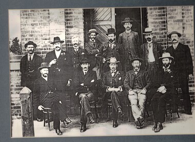 Black and white print of photograph of members of Shire of Nunawading Council 1903.