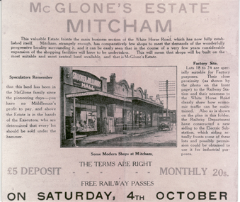 Photograph, McGlone's Estate, Mitcham
